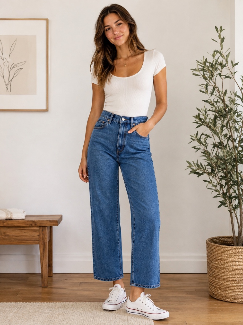 Leviโs jeans ribcage straight ankle womenโs size 26
